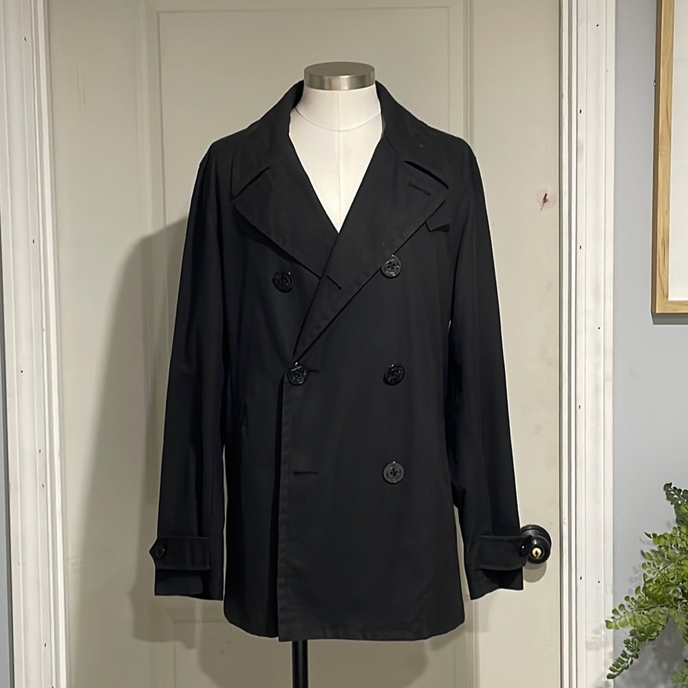 J.Crew Navy Waxed Canvas Peacoat - Medium